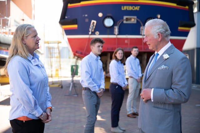 Charles at the All-weather Lifeboat Centre in Poole