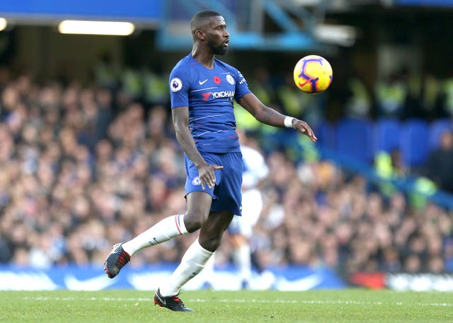Antonio Rudiger, pictured, sees no reason to seek a new Chelsea contract 