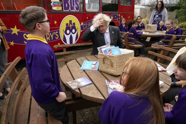 Prime Minister Boris Johnson recalled his own school days during his summit speech