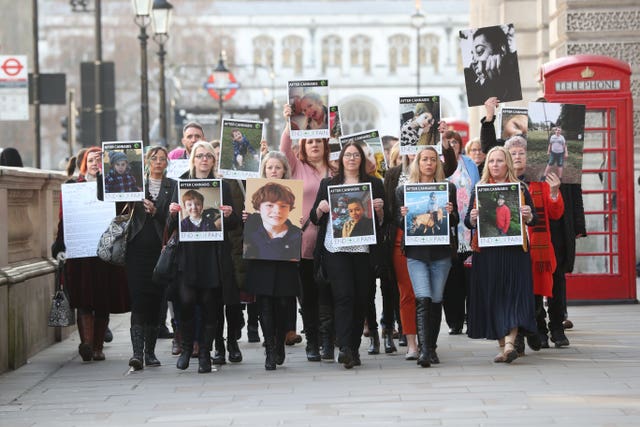 Families with severely epileptic children march to Downing Street