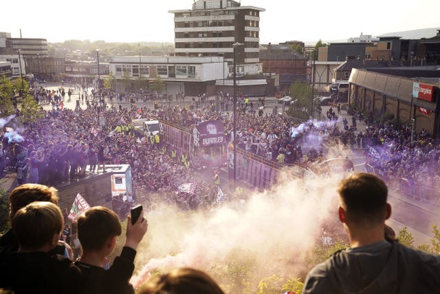 Burnley fans celebrate