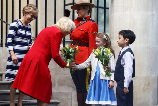Camilla receives flowers