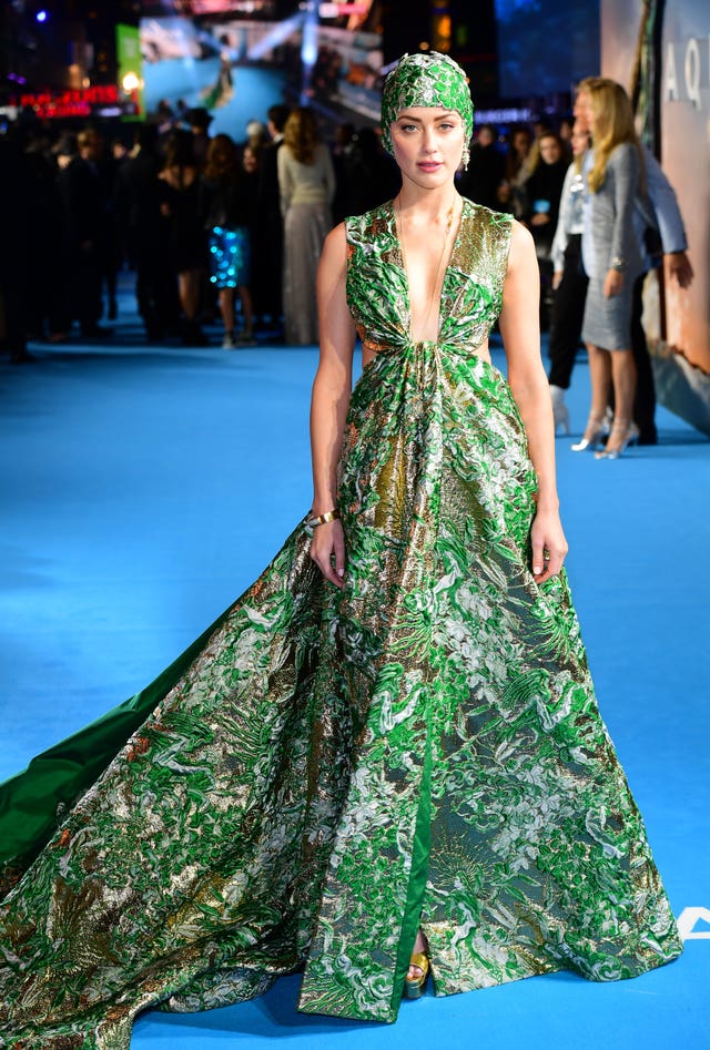 Amber Heard attending the Aquaman premiere held at Cineworld in Leicester Square, London.