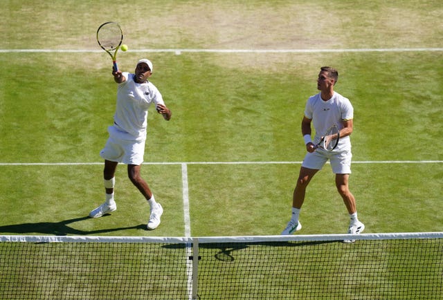 Rajeev Ram and Joe Salisbury (right) suffered a painful semi-final defeat