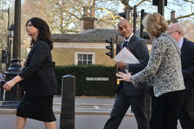 MPs Heidi Allen, Chuka Umunna, Anna Soubry and Mike Gapes arriving at One Great George Street in Westminster for the meeting (John Stillwell/PA Wire)