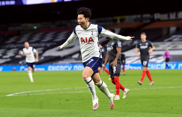 Son Heung-min sent Tottenham to Wembley with a second goal against Brentford 