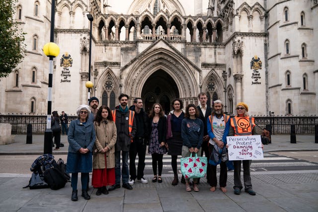 Just Stop Oil protesters outside court