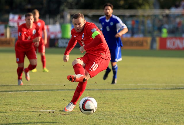 Equals Sir Bobby Charlton's record of 49 England goals with a penalty against San Marino.