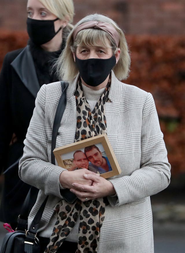 Jane Midgley carries a photograph of him with Richard Dyson 