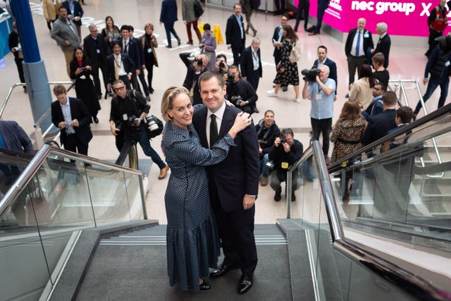 Robert Jenrick posing with his wife Michal Berkner 