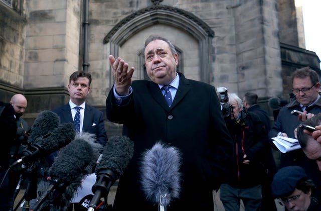 Alex Salmond outside the Court of Session