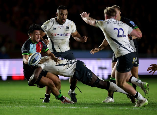 Marcus Smith (left) was unable to spark Quins