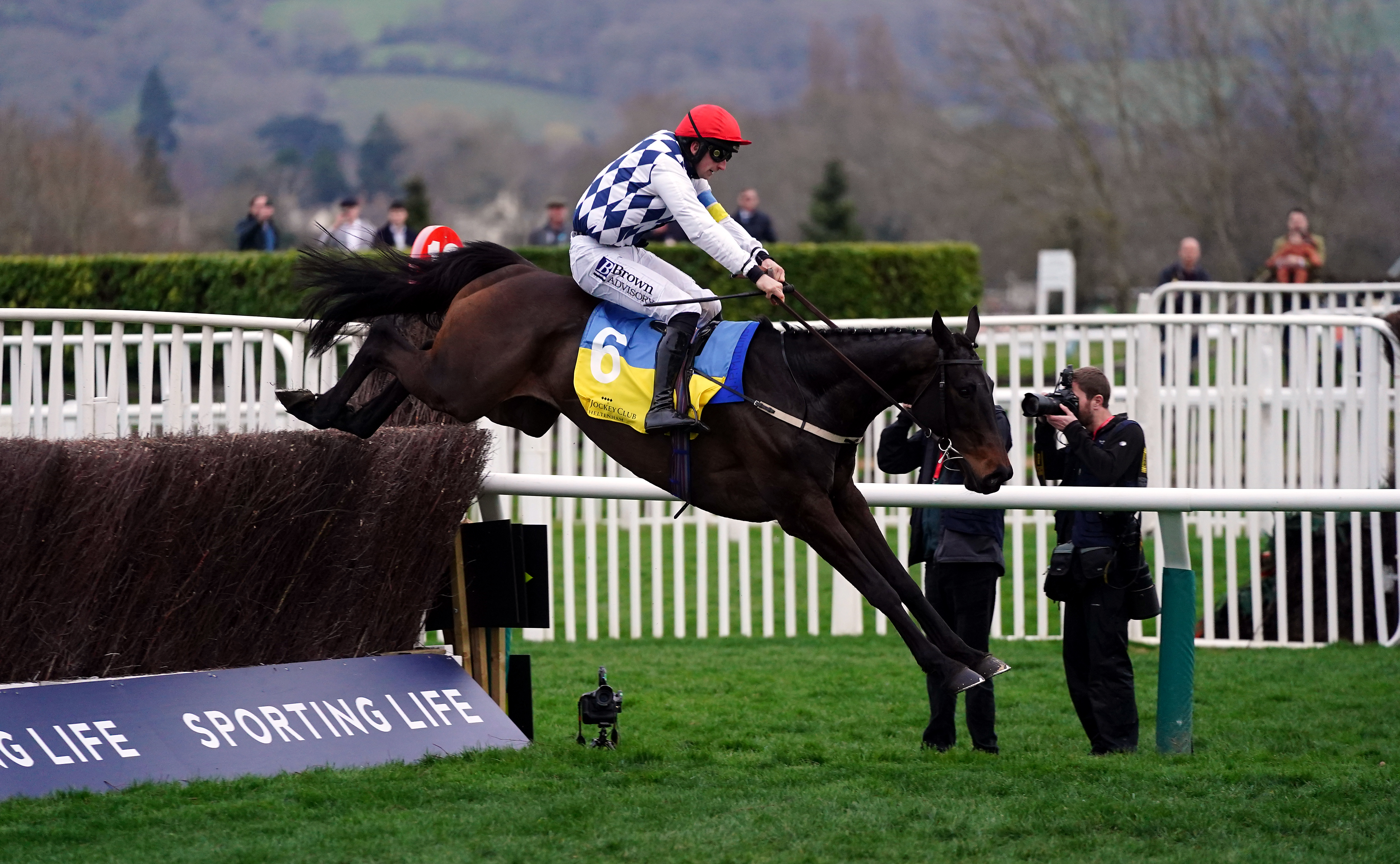 Stattler and Patrick Mullins on their way to victory at Cheltenham