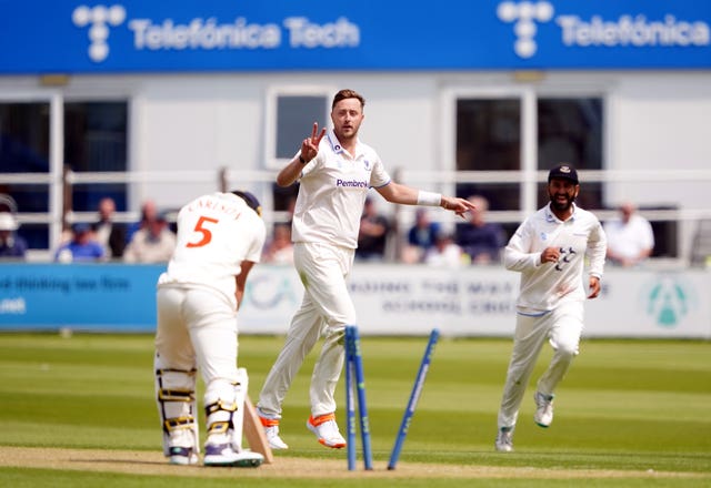 Ollie Robinson has taken 20 wickets in three matches for Sussex this season (Zac Goodwin/PA)