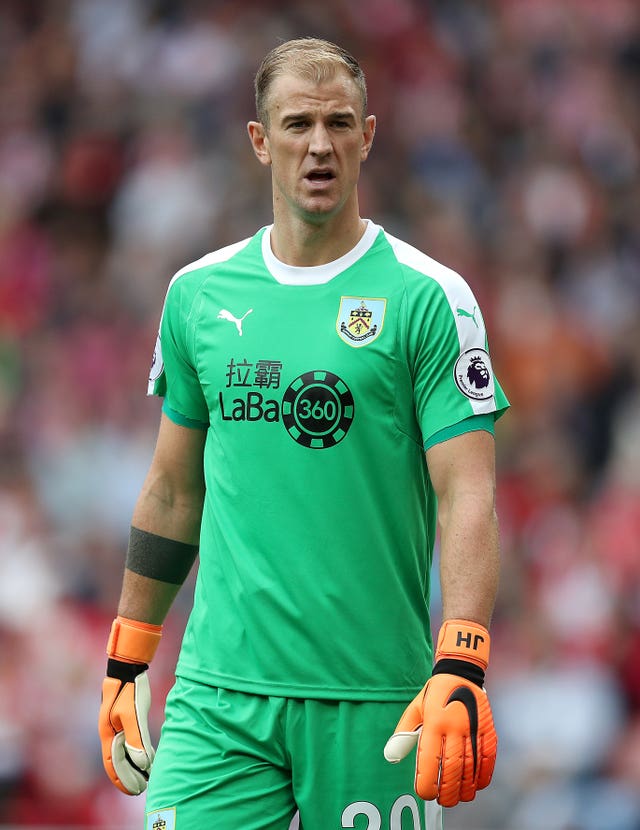 Joe Hart kept a clean sheet on his Premier League debut for Burnley (Andrew Matthews/PA).