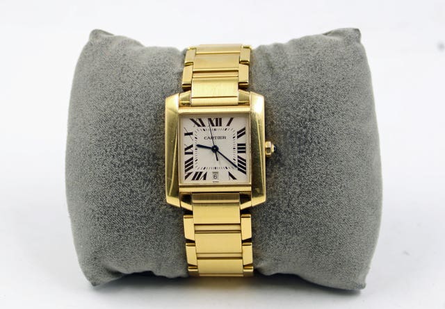 A Cartier watch that was found in a bag of donations