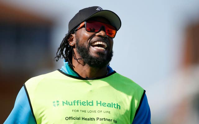 Chris Gayle hit the highest individual score in all T20 cricket, 175, in 2013 (Paul Harding/PA).
