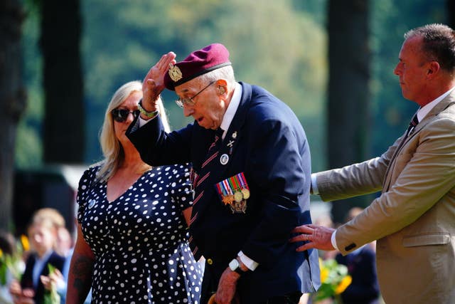 Veteran Geoff Roberts at the ceremony