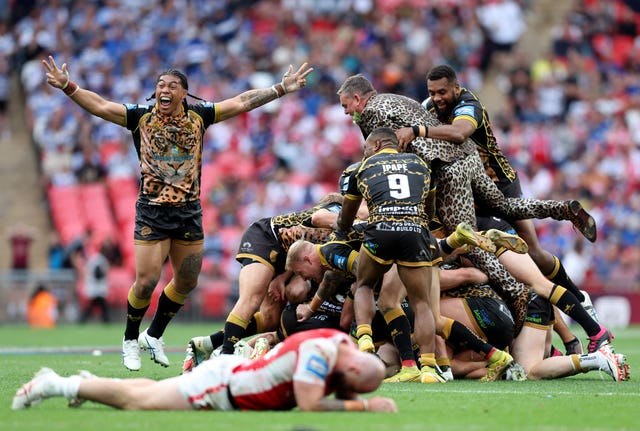 Leigh defeated Hull KR in the Challenge Cup final (Nigel French/PA)