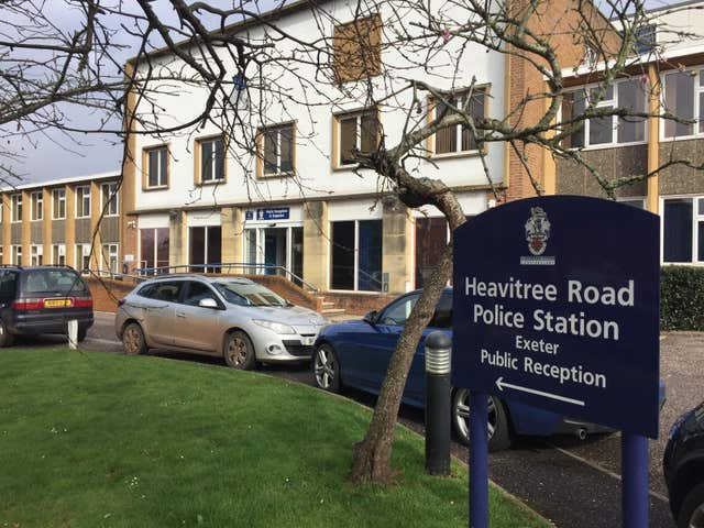 The suspect is being held at Heavitree Road Police Station (Claire Hayhurst/PA)