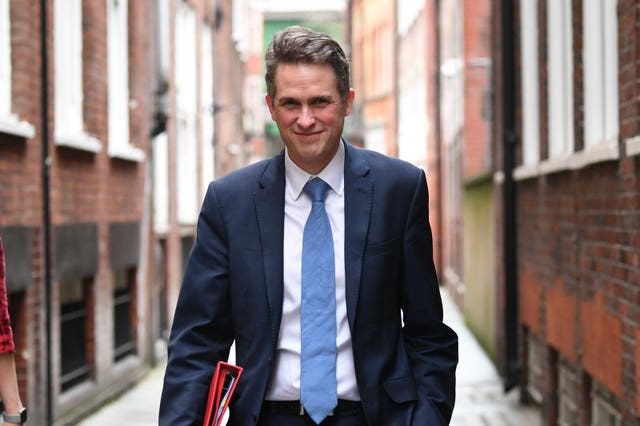 Education Secretary Gavin Williamson