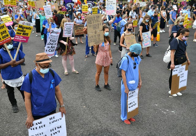 NHS national pay protest