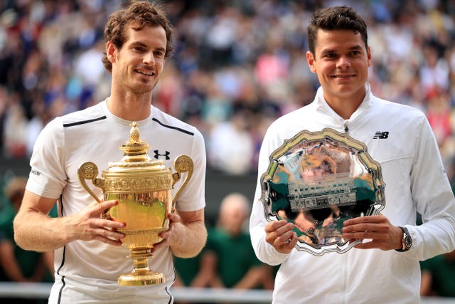 Milos Raonic, right, was the runner-up to Andy Murray at Wimbledon in 2016