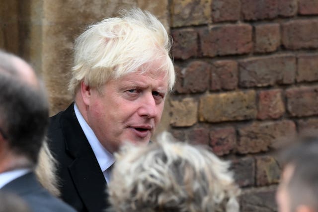Former Prime Minister Boris Johnson is among names being bandied about as possibles to run for the Tory leadership (Daniel Leal/PA)