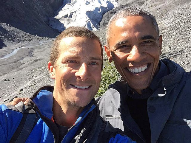Bear Grylls with Barack Obama