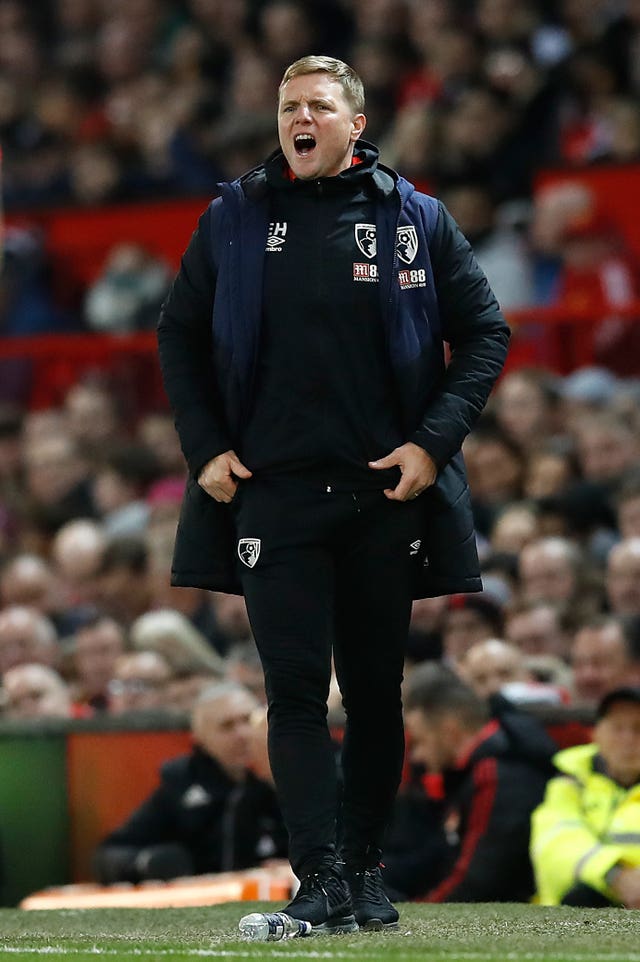 Eddie Howe admitted his Bournemouth side were below par (Martin Rickett/PA).