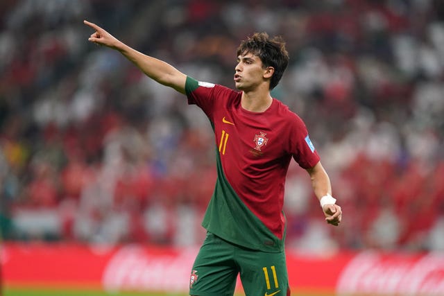 Portugal’s Joao Felix during the FIFA World Cup Round of Sixteen match at the Lusail Stadium in Lusail, Qatar