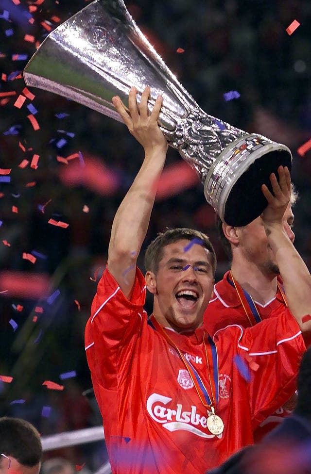 Owen's trophy haul in 2001 also included the UEFA Cup (David Davies/PA).