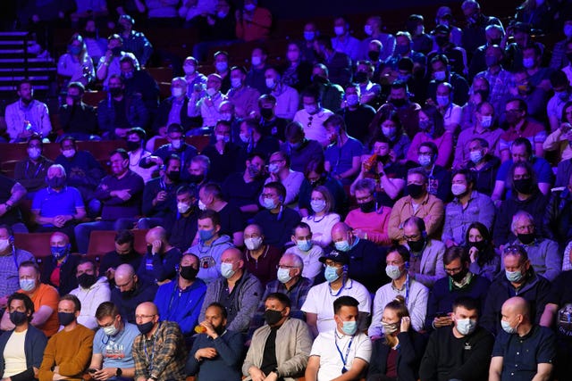 A capacity crowd attended the final two days of the World Snooker Championship