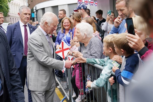 Charles during a visit to the Channel Islands