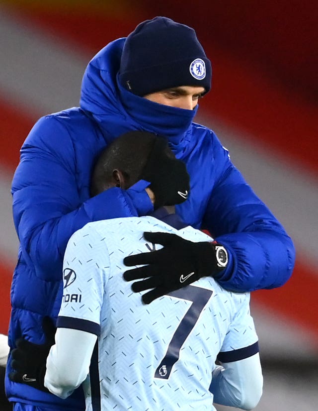 Thomas Tuchel and N'Golo Kante file photo