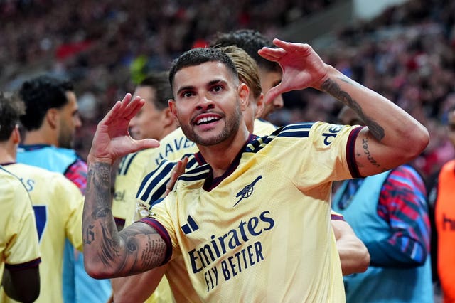 Bruno Guimaraes celebrates