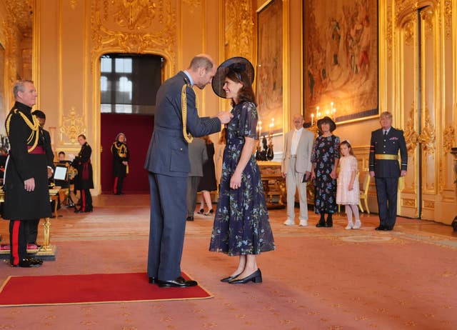 Dr Jasmin Paris, from Gorebridge, is made a Member of the Order of the British Empire by the Prince of Wales at Windsor Castle