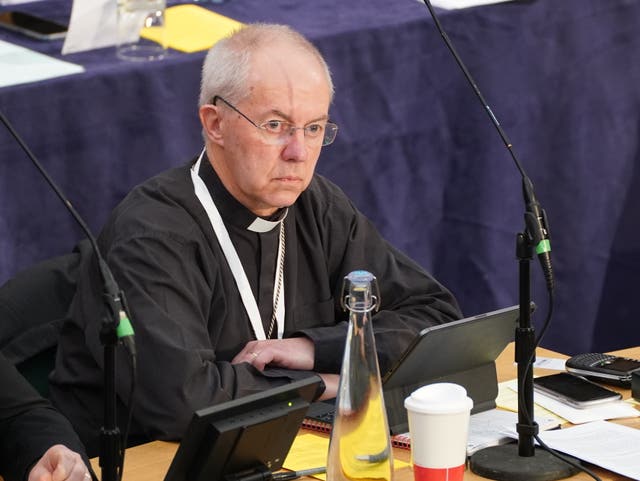 Former archbishop of Canterbury, Justin Welby,