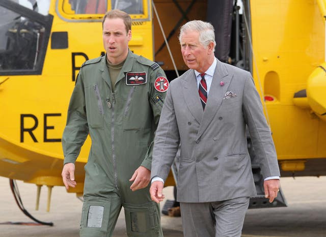 Charles and William on Anglesey