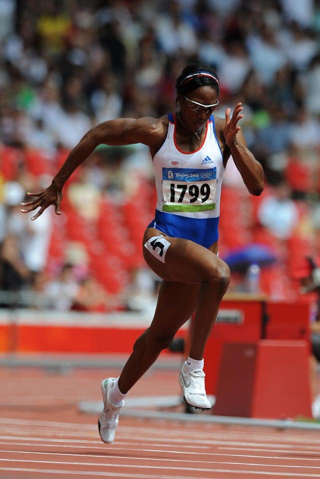 Montell Douglas runs at the Beijing 2008 Summer Olympics