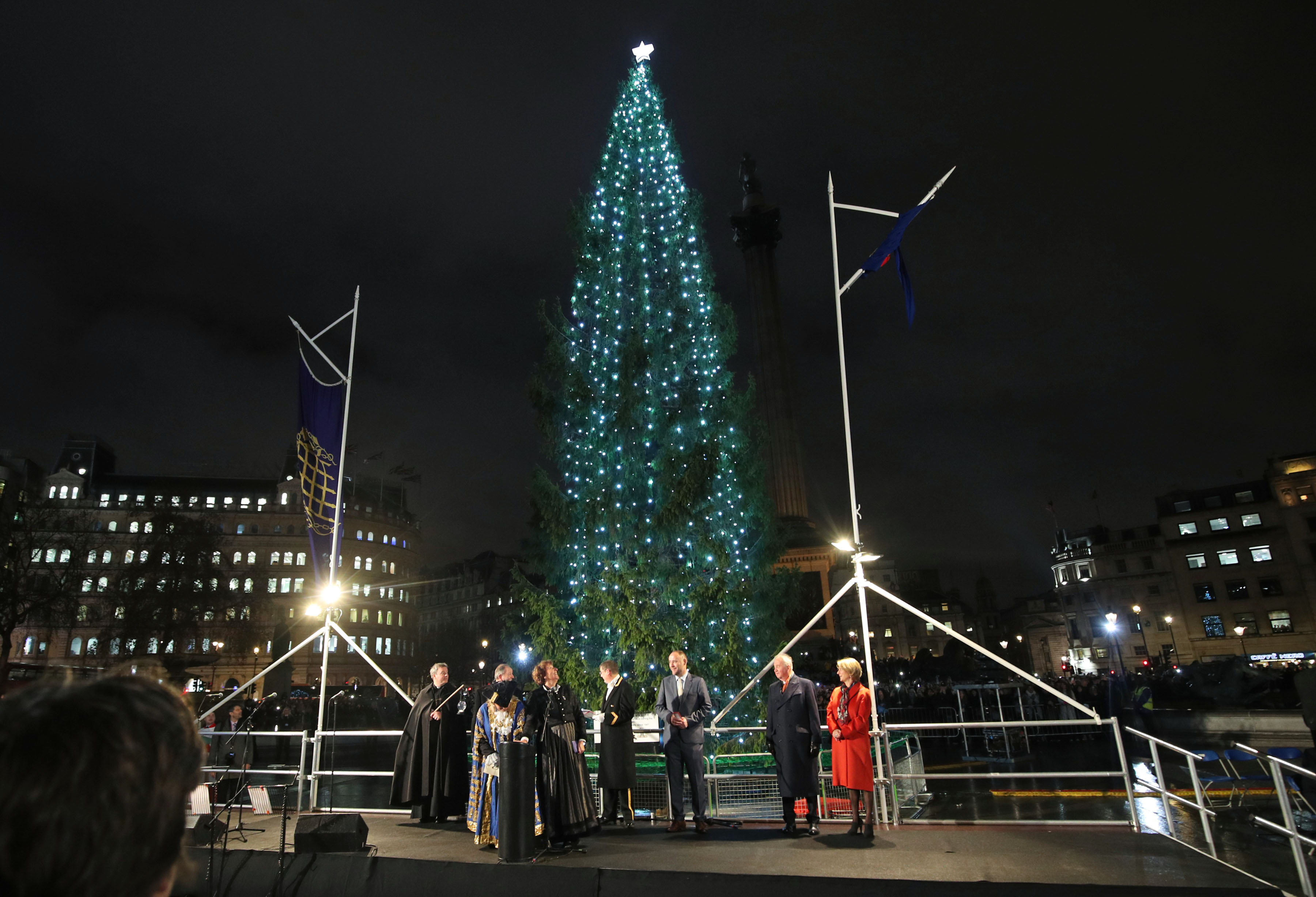 In Pictures: Christmas Tree Lights Up Trafalgar Square | Express & Star