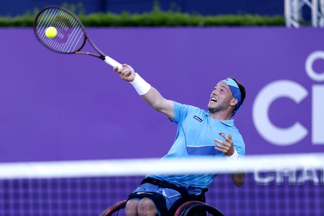 Alfie Hewett playing at The Queen's Club