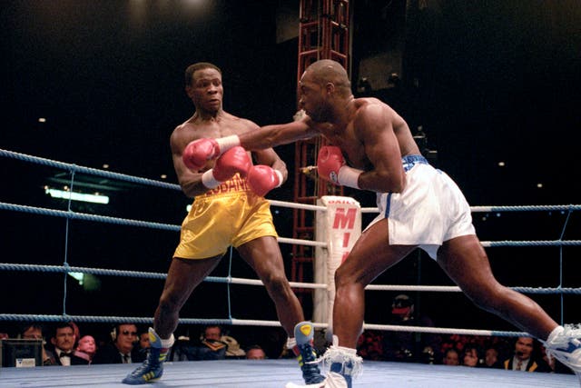 Chris Eubank, left, and Nigel Benn twice fought for world titles during their explosive careers 