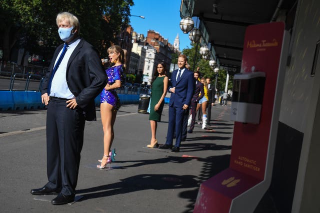Wax figures outside Madame Tussauds (Kirsty O'Connor/PA)