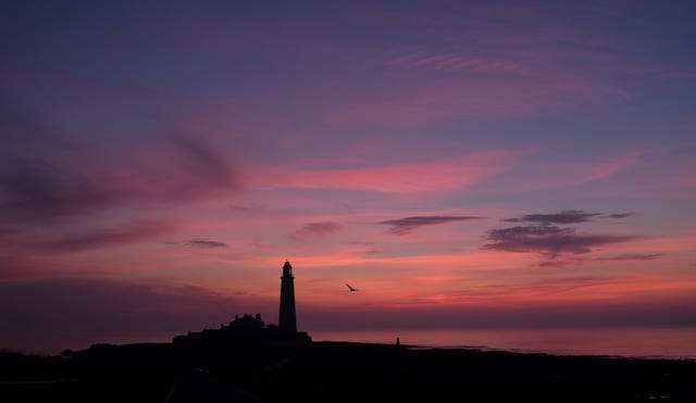 Sunrise at St Mary’s Lighthouse in Whitley Bay 