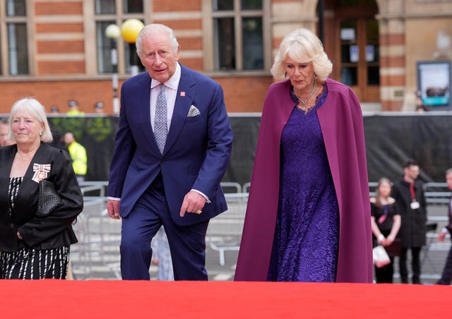 Charles and Camilla arriving at the Royal Albert Hall