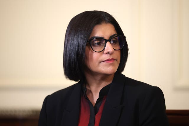 Home Secretary Shabana Mahmood during a meeting with representatives from criminal justice agencies at number 10 Downing Street, Westminster
