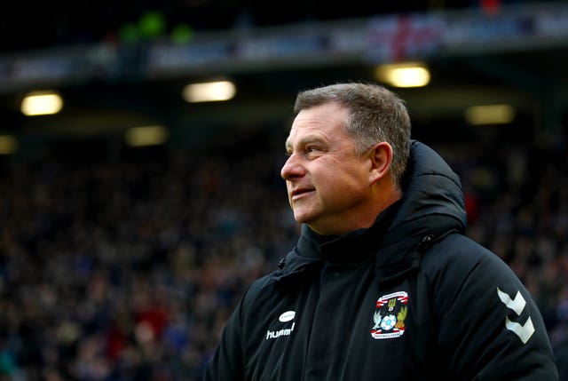 Mark Robins' Coventry are five points clear at the top (Tim Goode/PA).