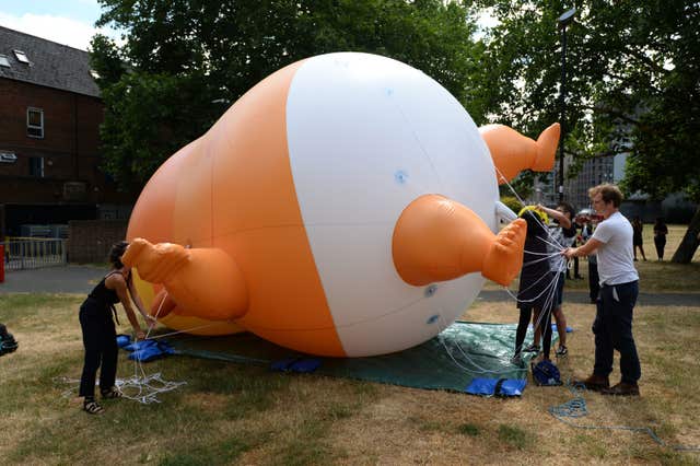 The Trump baby blimp could fly again