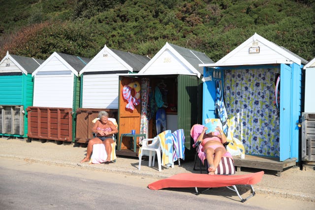 Sunseekers at Bournemouth beach